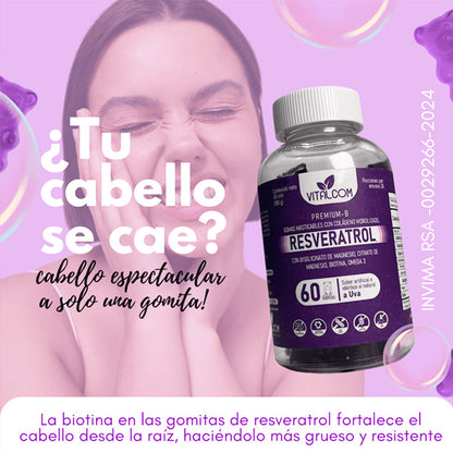 Resvratrol x 60 gomitas masticables