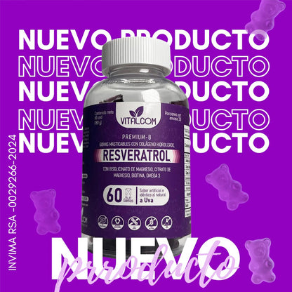Resvratrol x 60 gomitas masticables